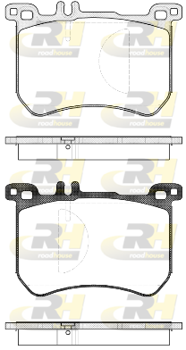 Комплект гальмівних накладок, дискове гальмо   21533.00   ROADHOUSE