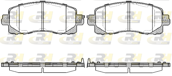 Комплект гальмівних накладок, дискове гальмо   21741.04   ROADHOUSE
