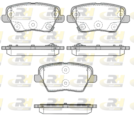 Комплект гальмівних накладок, дискове гальмо   21784.02   ROADHOUSE