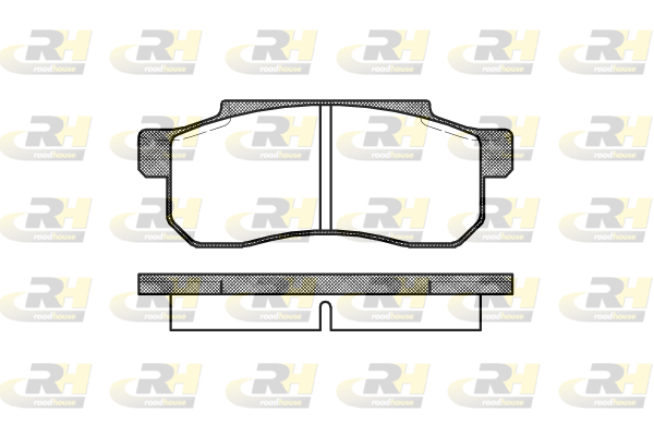 Комплект гальмівних накладок, дискове гальмо   2203.00   ROADHOUSE