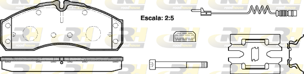 Комплект тормозных колодок, дисковый тормоз   2651.22   ROADHOUSE