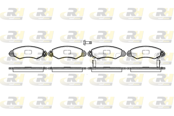 Комплект гальмівних накладок, дискове гальмо   2702.02   ROADHOUSE