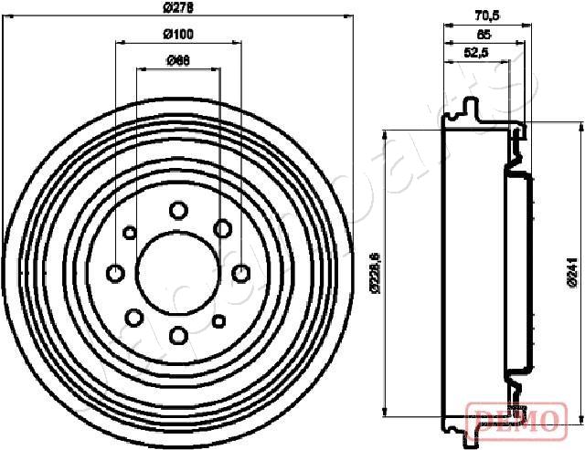 Тормозной барабан   TA-0703C   JAPANPARTS