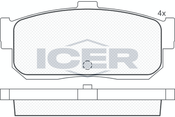Комплект гальмівних накладок, дискове гальмо   140876   ICER