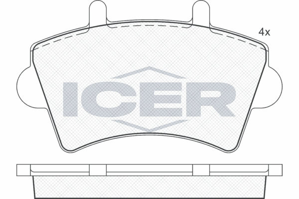 Комплект тормозных колодок, дисковый тормоз   141442   ICER