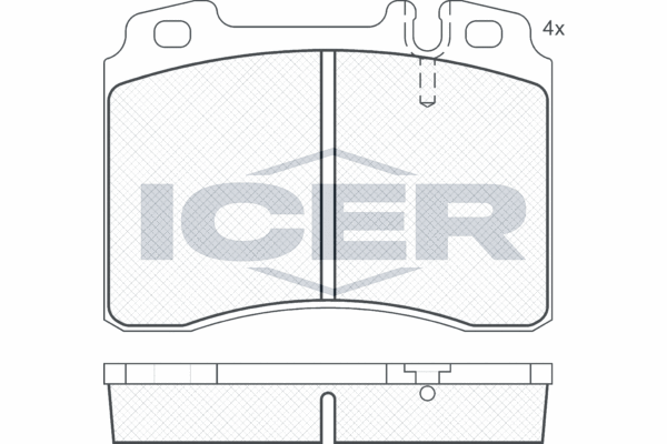 Комплект тормозных колодок, дисковый тормоз   180861   ICER