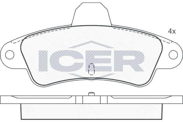 Комплект тормозных колодок, дисковый тормоз   180918   ICER