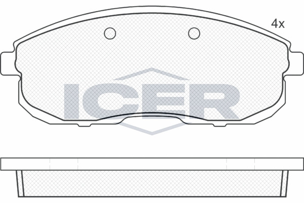 Комплект тормозных колодок, дисковый тормоз   181100   ICER