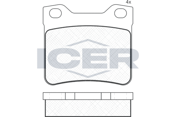 Комплект тормозных колодок, дисковый тормоз   181109   ICER