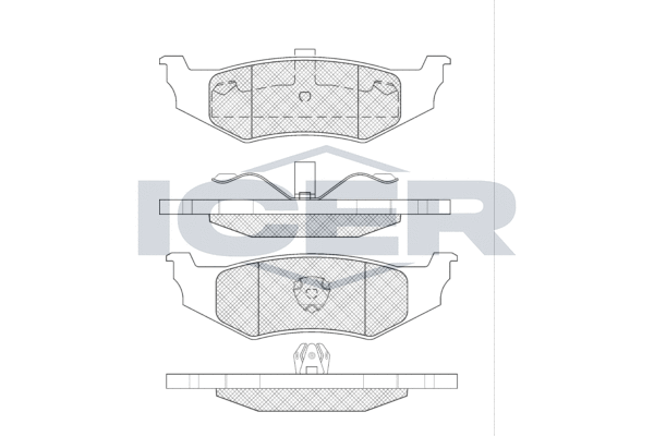 Комплект тормозных колодок, дисковый тормоз   181114   ICER