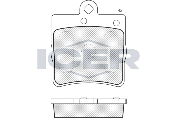 Комплект тормозных колодок, дисковый тормоз   181311-396   ICER