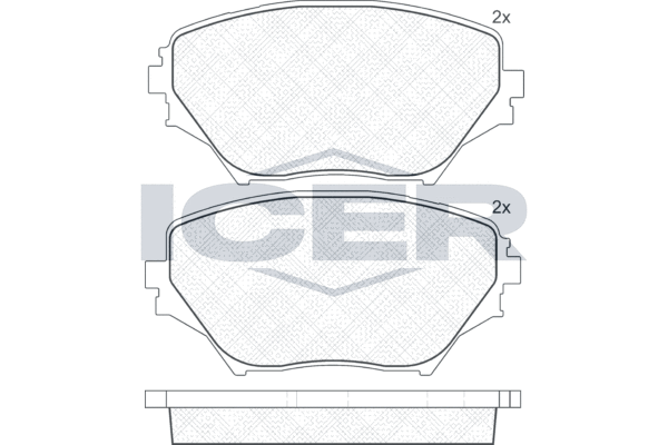 Комплект тормозных колодок, дисковый тормоз   181519   ICER