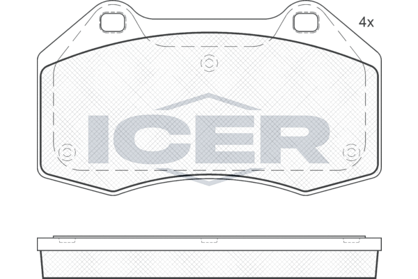 Комплект тормозных колодок, дисковый тормоз   181679   ICER