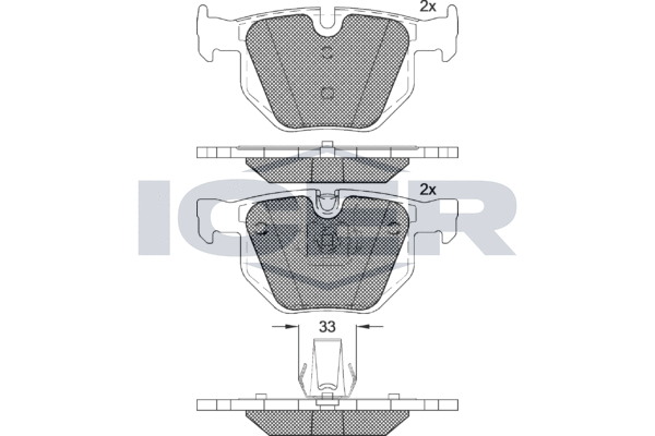 Комплект тормозных колодок, дисковый тормоз   181685-202   ICER
