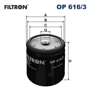 Масляный фильтр   OP 616/3   FILTRON