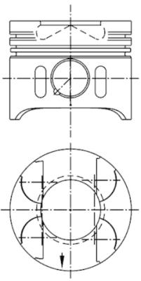 Поршень   41014610   KOLBENSCHMIDT