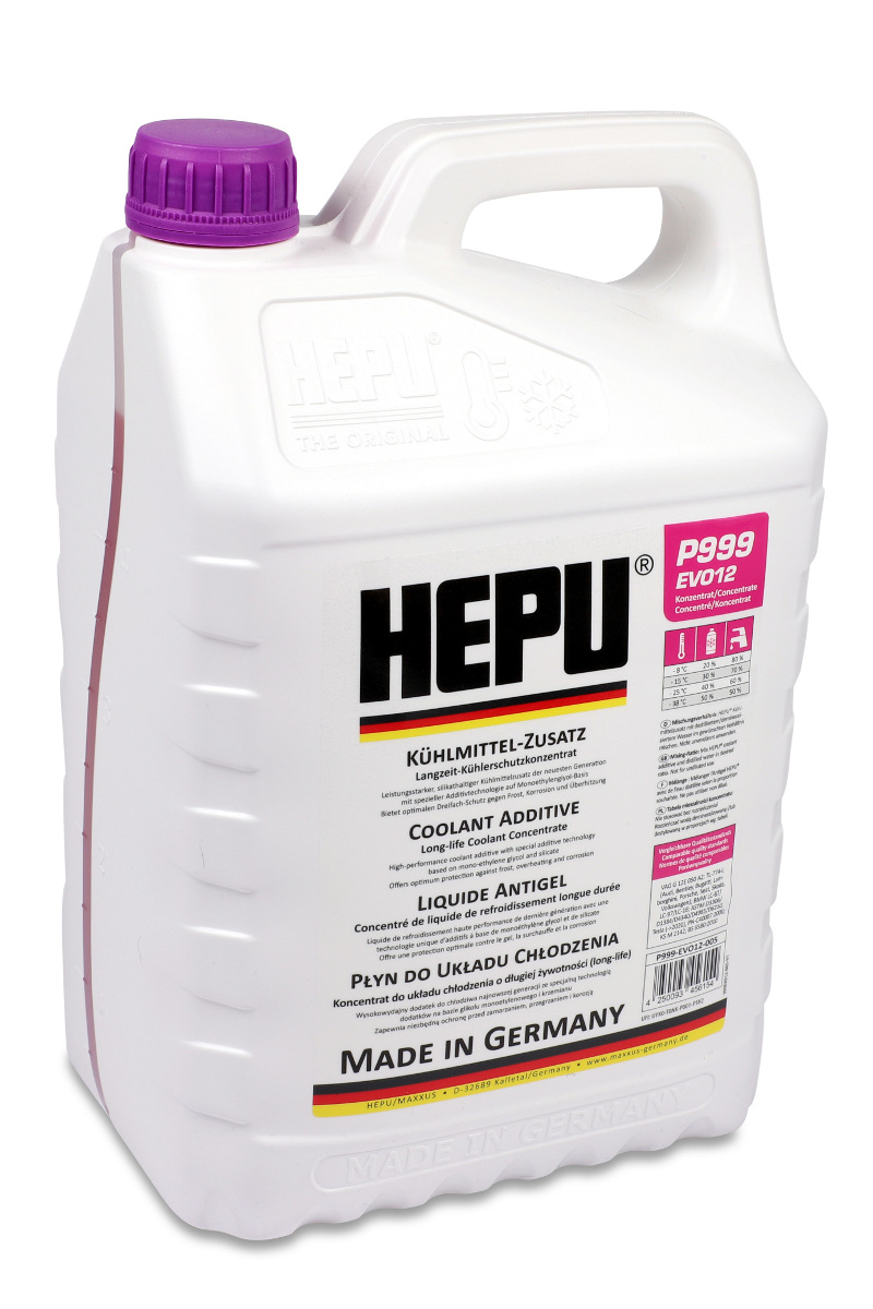 Антифриз HEPU G12 evo фіолетовий, концентрат, 5 л, P999-EVO12-005