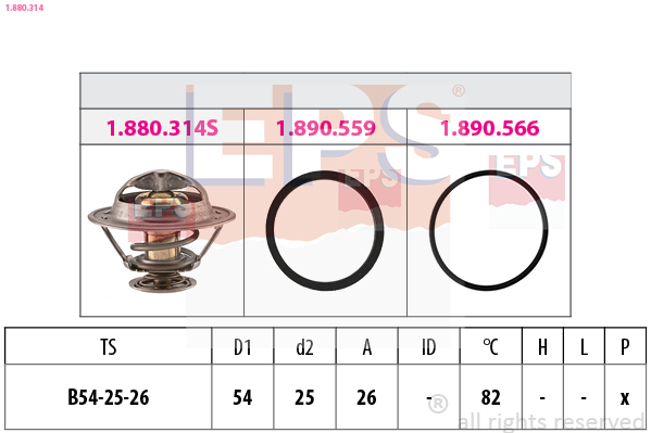 Термостат, охолоджувальна рідина   1.880.314   EPS