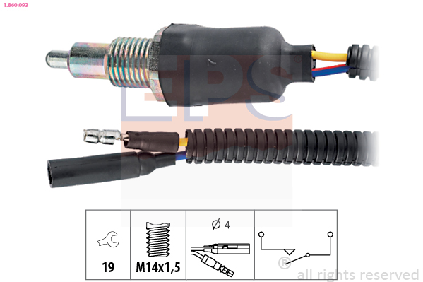 Выключатель, фара заднего хода   1.860.093   EPS