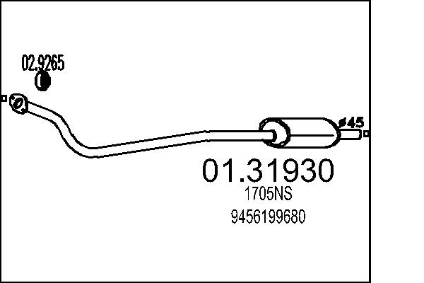 Додатковий глушник   01.31930   MTS