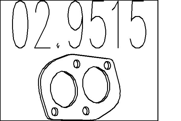 Прокладка, труба выхлопного газа   02.9515   MTS