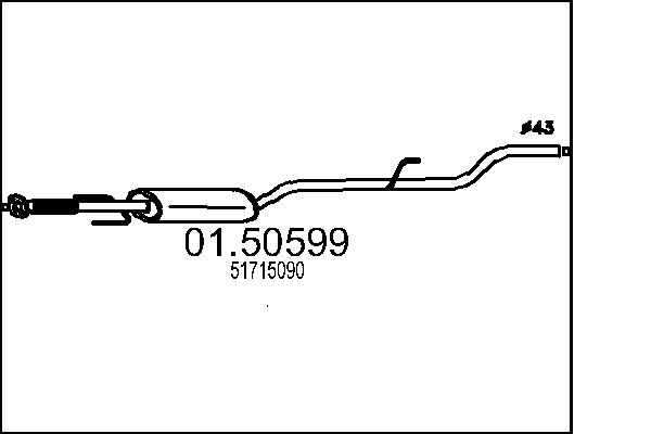 Проміжний глушник   01.50599   MTS