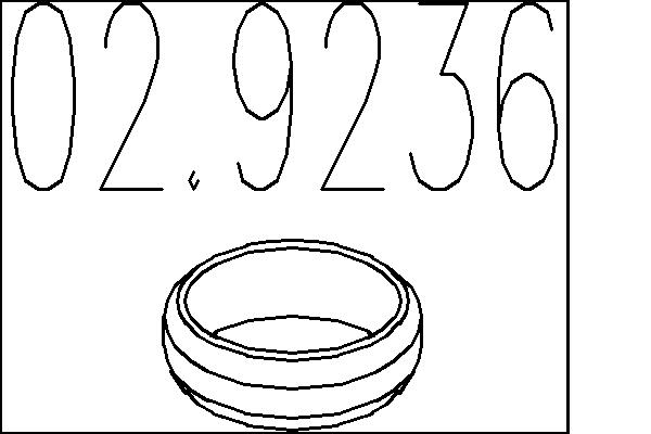 Уплотнительное кольцо, труба выхлопного газа   02.9236   MTS