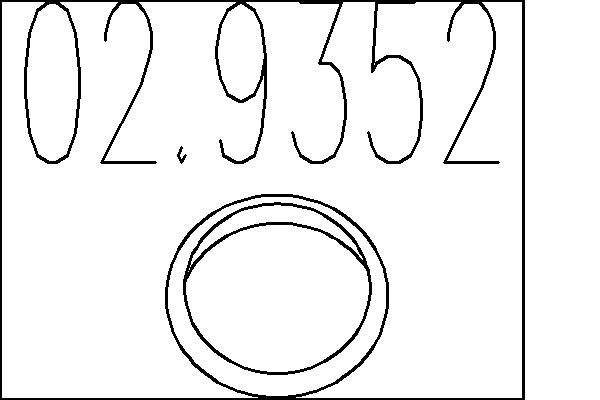 Уплотнительное кольцо, труба выхлопного газа   02.9352   MTS
