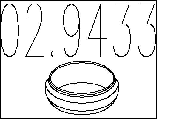 Уплотнительное кольцо, труба выхлопного газа, MTS, 02.9433