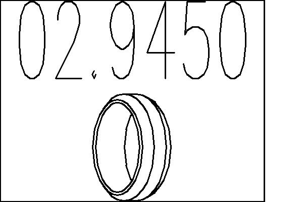 Уплотнительное кольцо, труба выхлопного газа   02.9450   MTS
