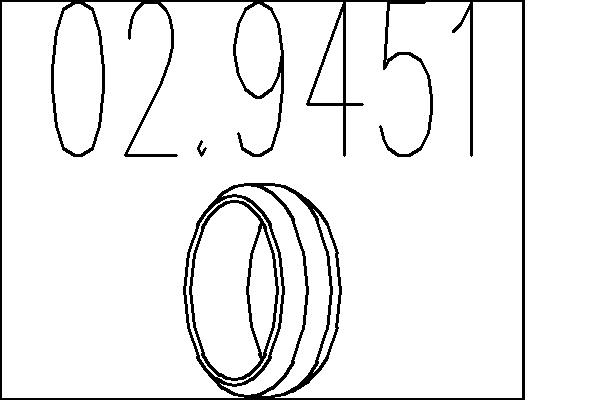 Уплотнительное кольцо, труба выхлопного газа   02.9451   MTS