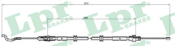 Тросовий привод, стоянкове гальмо   C1039B   LPR