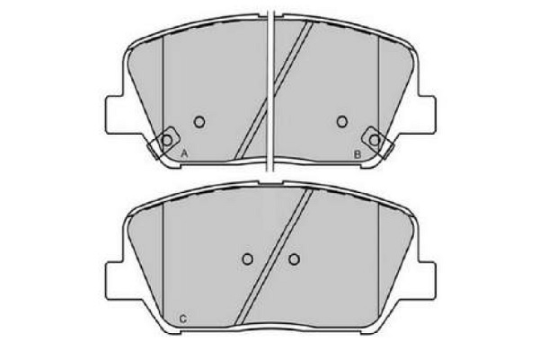Комплект гальмівних накладок, дискове гальмо   KBP-3060   KAVO PARTS