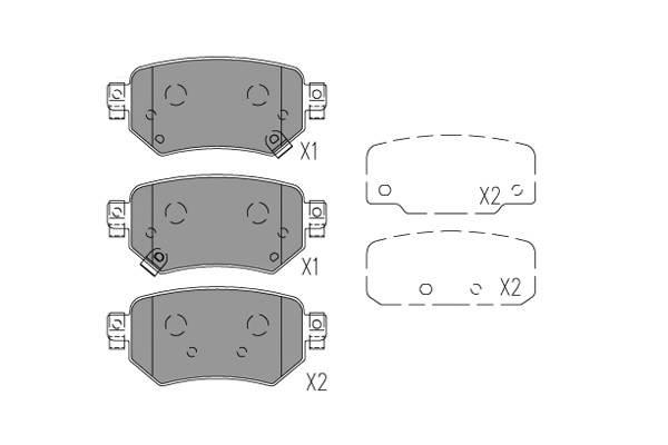 Комплект тормозных колодок, дисковый тормоз   KBP-4577   KAVO PARTS