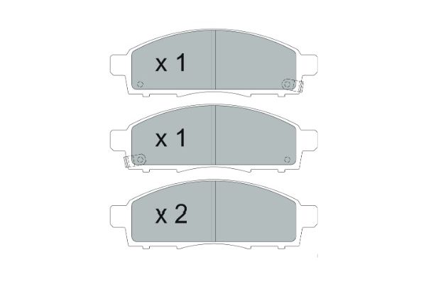 Комплект гальмівних накладок, дискове гальмо   KBP-6599   KAVO PARTS