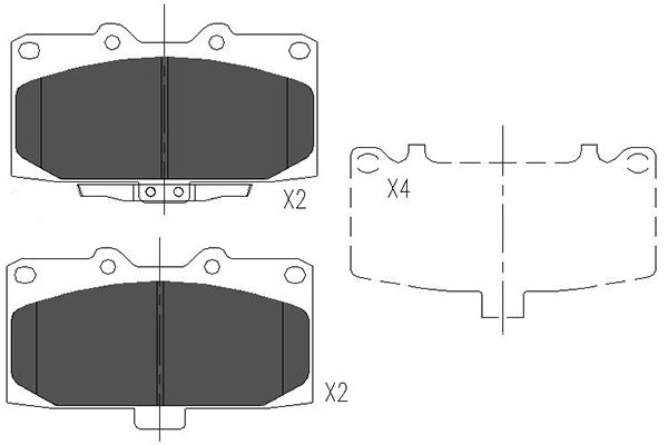 Комплект тормозных колодок, дисковый тормоз   KBP-8003   KAVO PARTS