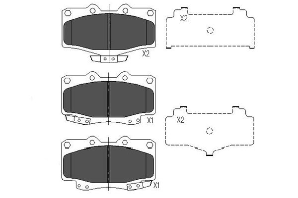 Комплект тормозных колодок, дисковый тормоз   KBP-9054   KAVO PARTS