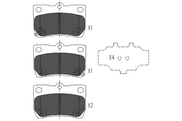 Комплект гальмівних накладок, дискове гальмо   KBP-9083   KAVO PARTS