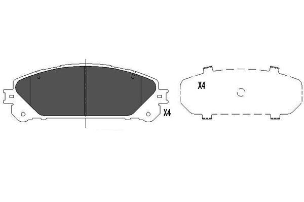 Комплект тормозных колодок, дисковый тормоз   KBP-9116   KAVO PARTS
