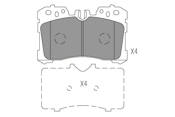 Комплект гальмівних накладок, дискове гальмо   KBP-9150   KAVO PARTS