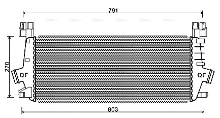 Охолоджувач наддувального повітря   OLA4549   AVA QUALITY COOLING