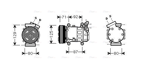 Компрессор, кондиционер   RTAK401   AVA QUALITY COOLING