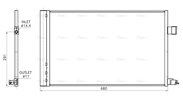 Конденсатор, кондиционер   JE5090D   AVA QUALITY COOLING