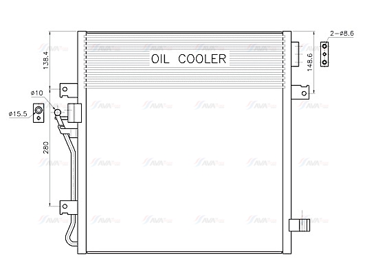 Конденсатор, система кондиціонування повітря   JE5091   AVA QUALITY COOLING