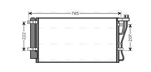 Конденсатор, система кондиціонування повітря   KA5105D   AVA QUALITY COOLING