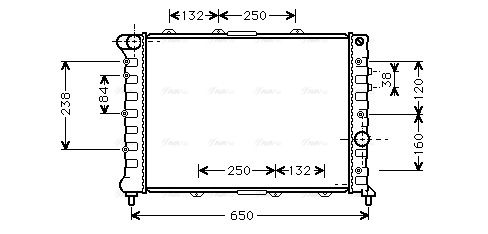 Радіатор, система охолодження двигуна   AL2057   AVA QUALITY COOLING