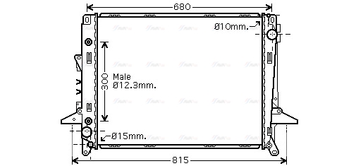 Радиатор, охлаждение двигателя   AU2197   AVA QUALITY COOLING