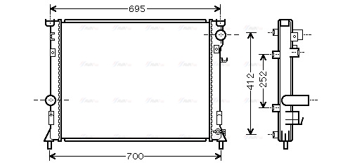 Радиатор, охлаждение двигателя   CR2097   AVA QUALITY COOLING