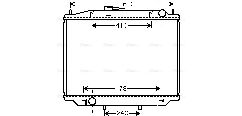 Радіатор, система охолодження двигуна   DN2300   AVA QUALITY COOLING