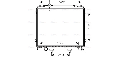 Радіатор, система охолодження двигуна   HY2162   AVA QUALITY COOLING